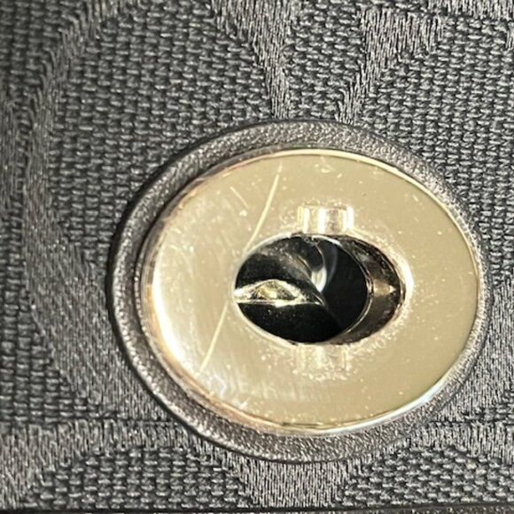 Coach Signature Cs Black Canvas Hobo Shoulder Zip Bag w/Turn Lock EUC - Picture 15 of 16